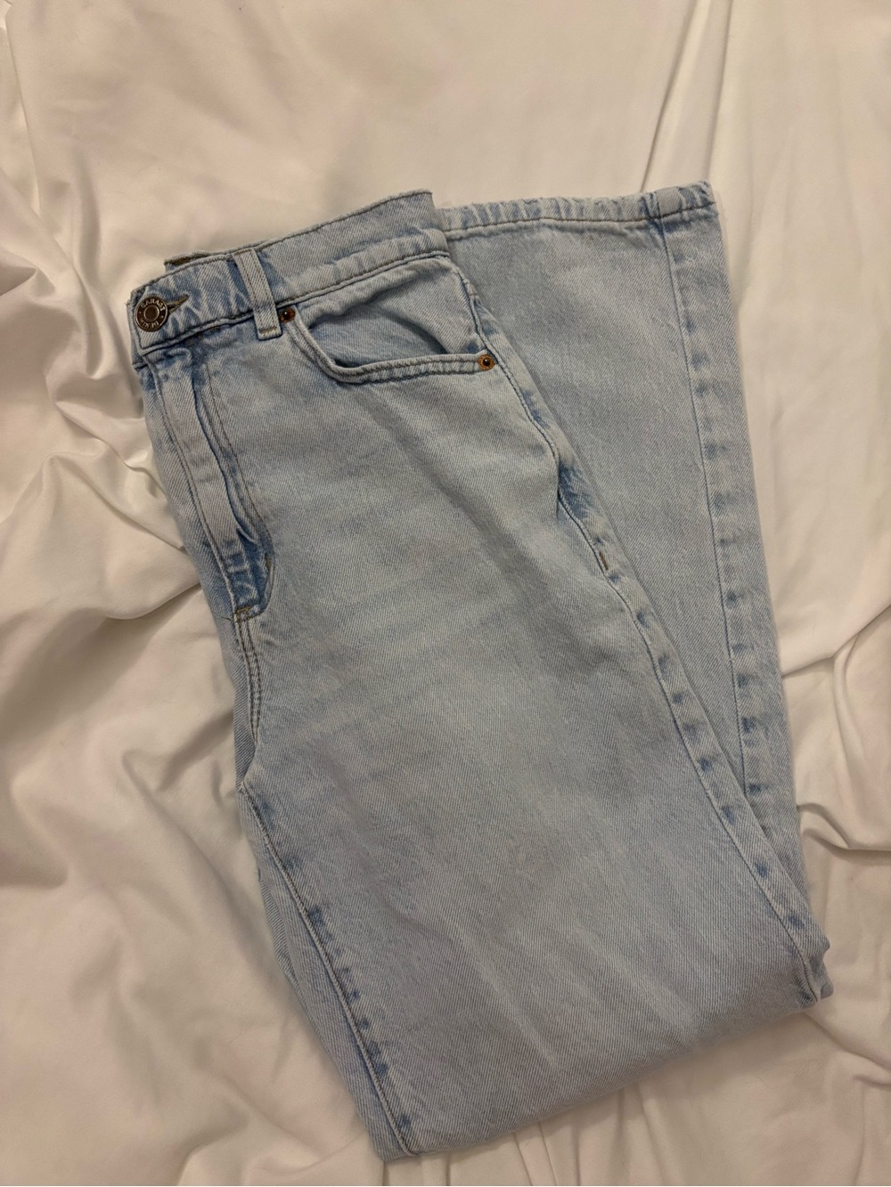 Garage Straight Leg Denim Jean in a Light Wash